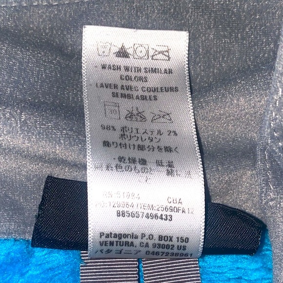 Patagonia Blue Full-Zip Fleece Jacket, Size Small - Picture 13 of 13